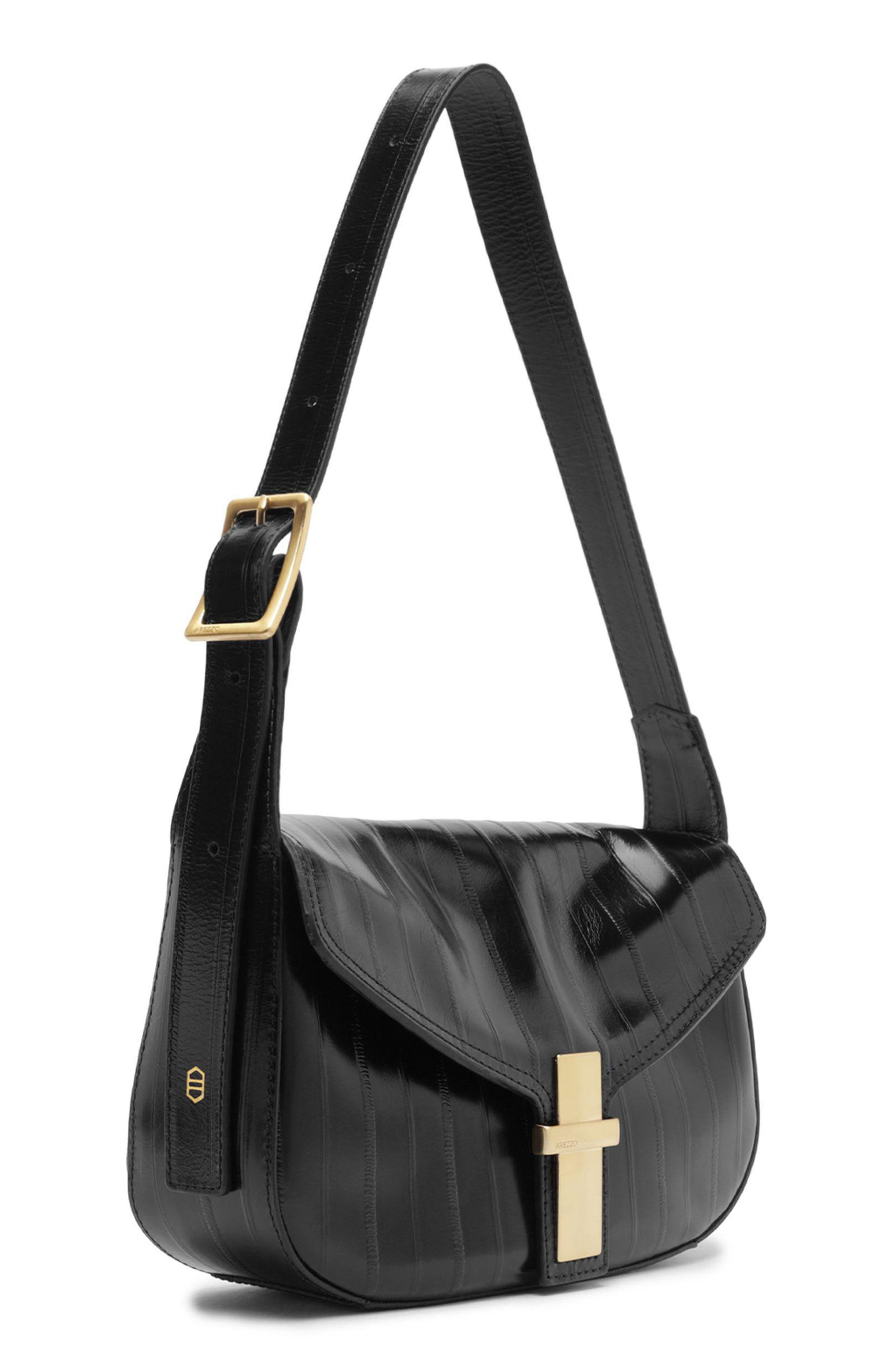 Blair Small Leather Shoulder Bag, Alternate, color, BLACK