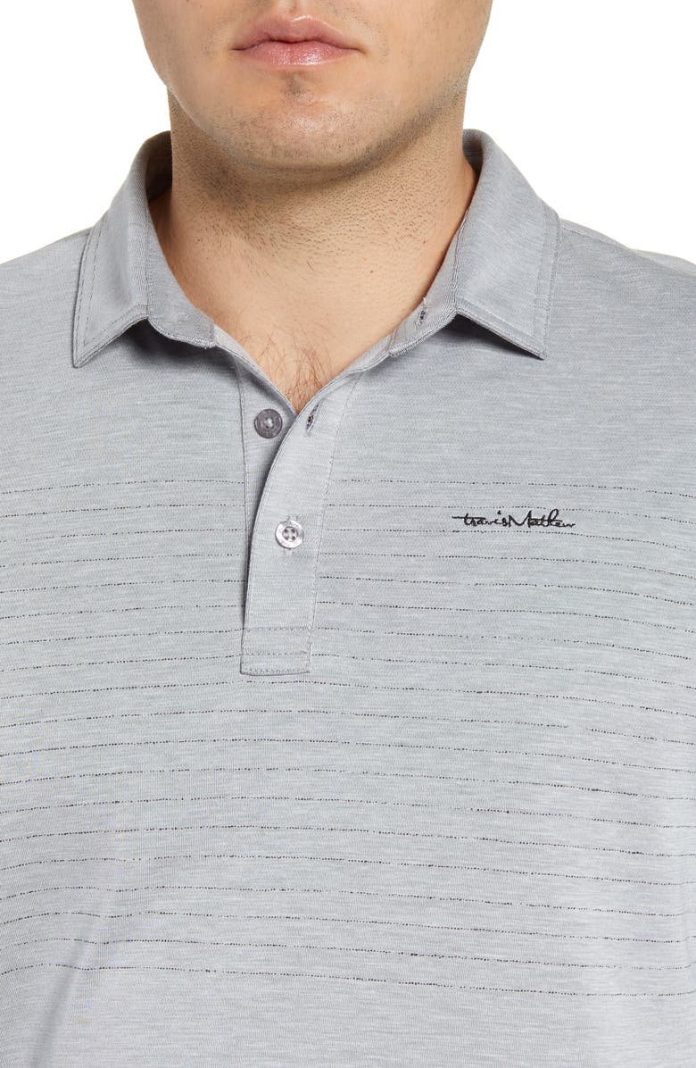 TravisMathew Top Dog Stripe Long Sleeve Jersey Polo, Alternate, color, 