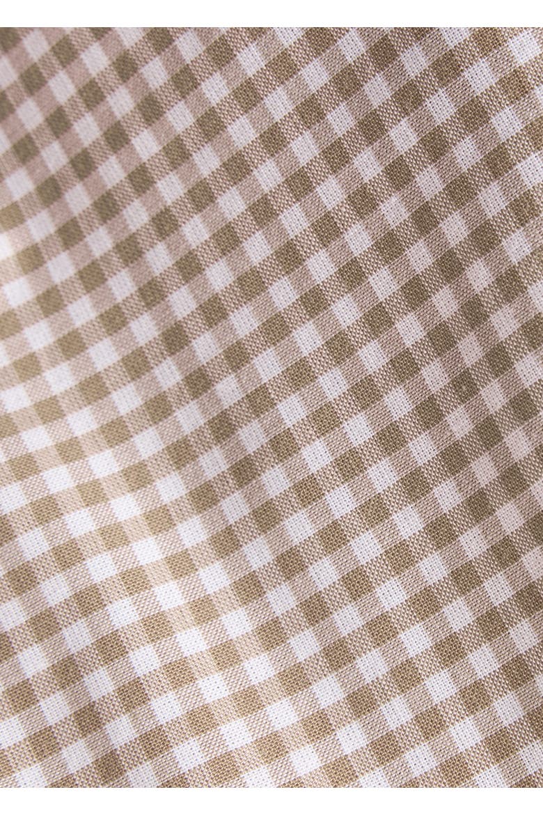 Pleated Carson Short Set, Alternate, color, Khaki Gingham