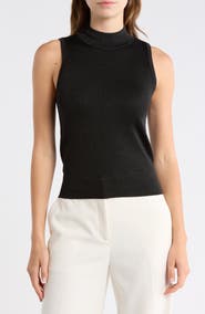 Alice + Olivia Darcey Metallic Wool Blend Sweater Tank