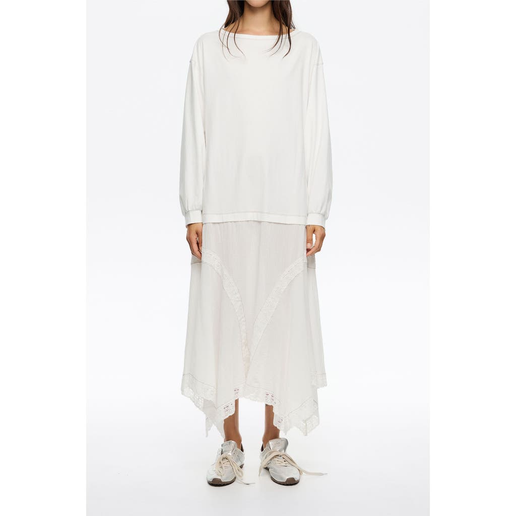 Bimba Y Lola Asymmetric 2 1 Dress In White