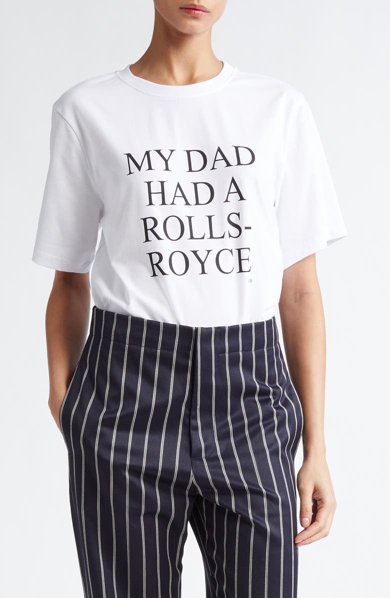 Victoria Beckham My Dad Had a Rolls-Royce Organic Cotton Graphic T-Shirt, Main, color, 