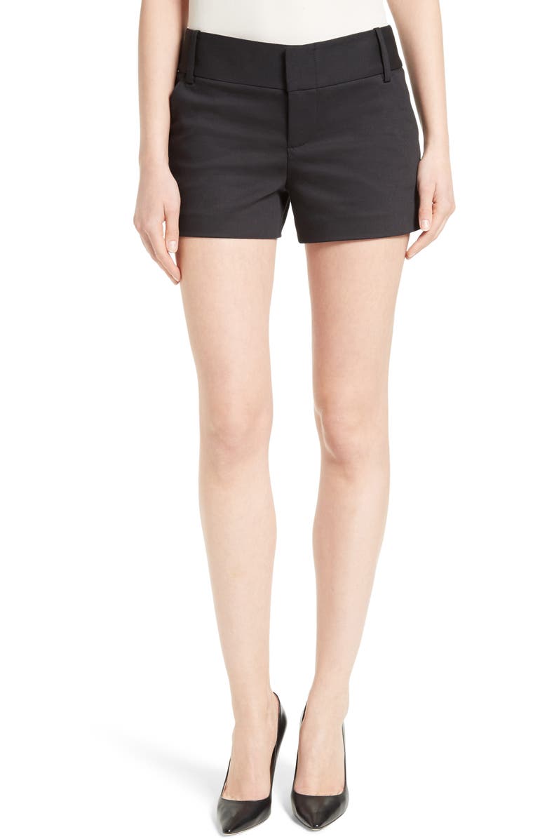 Alice + Olivia Cady Cotton Blend Shorts, Main, color,