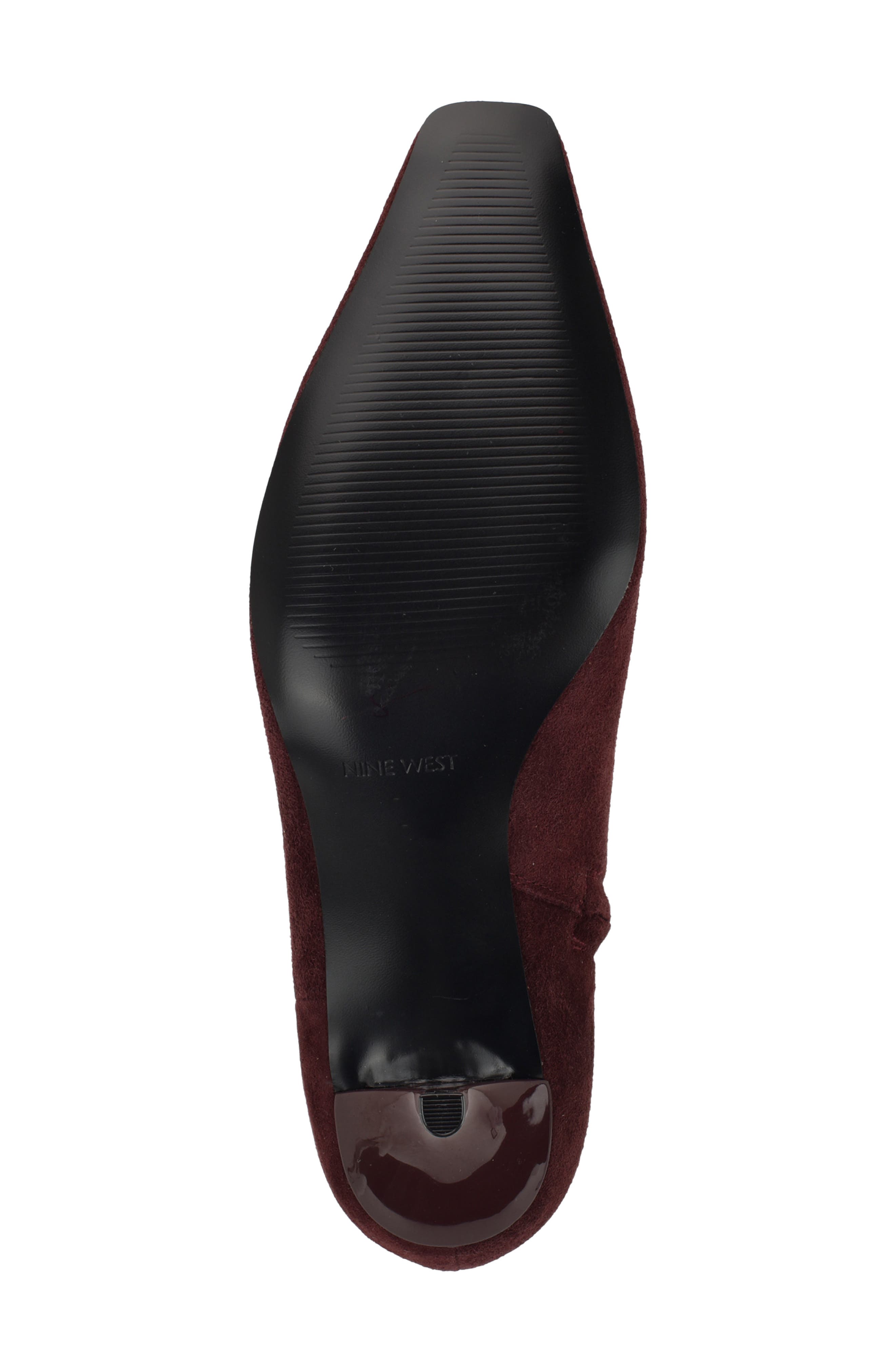 Nine West Hermena Kitten Heel Bootie, Alternate, color, Dark Red