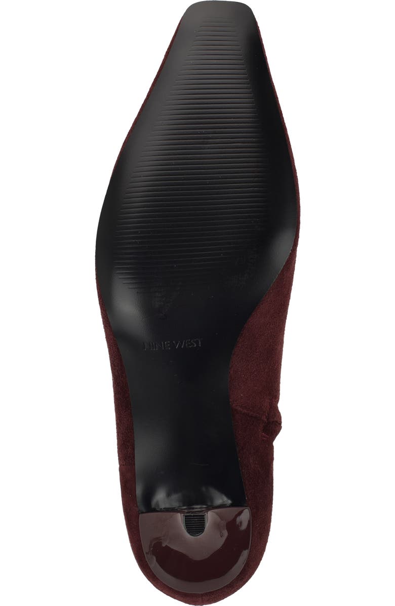 Nine West Hermena Kitten Heel Bootie, Alternate, color, Dark Red