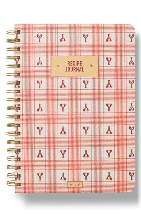 Lobster Gingham Recipe Journal