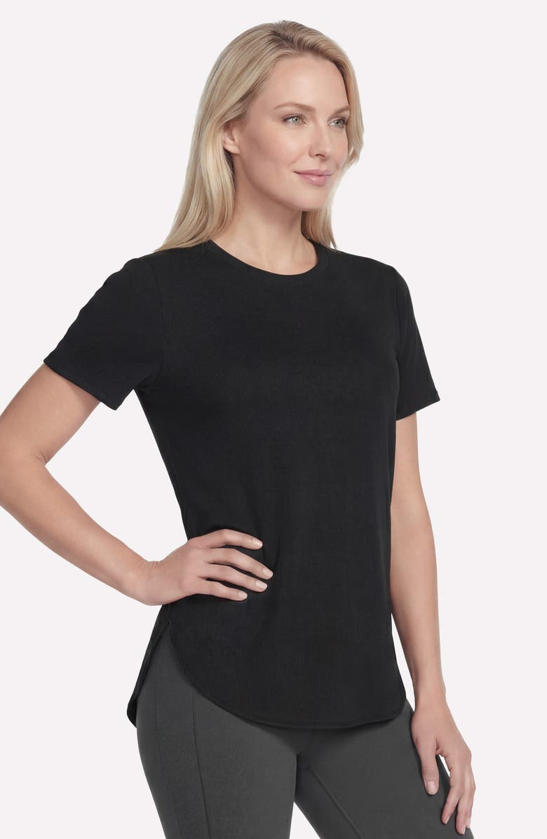 SKECHERS GoWalk<sup>®</sup> Rib Tunic T-Shirt, Alternate, color, Bold Black
