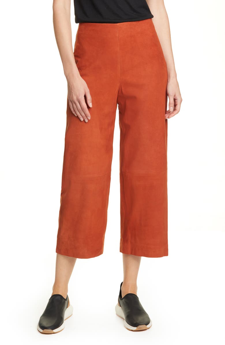 Vince Nubuck Suede Culottes, Main, color, 