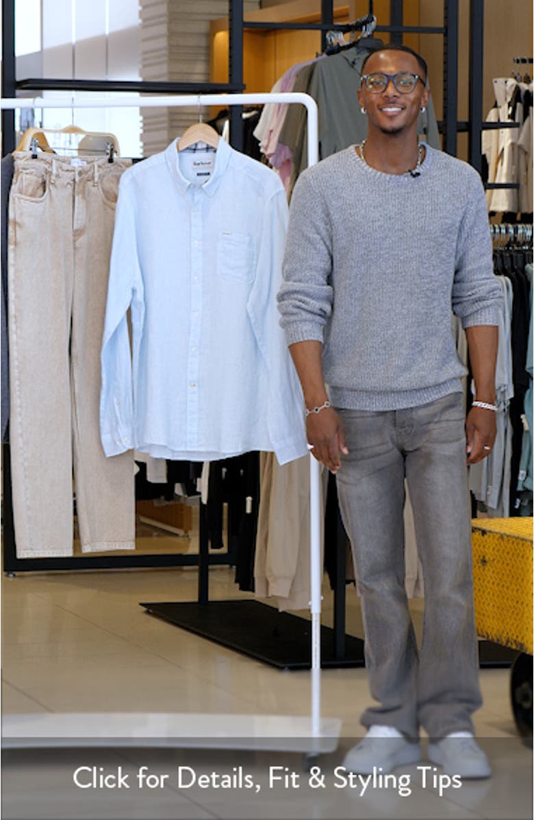 Linton Regular Fit Linen Button-Down Shirt, sales video thumbnail