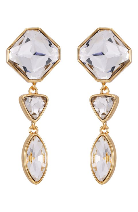 Crystal Linear Drop Earrings