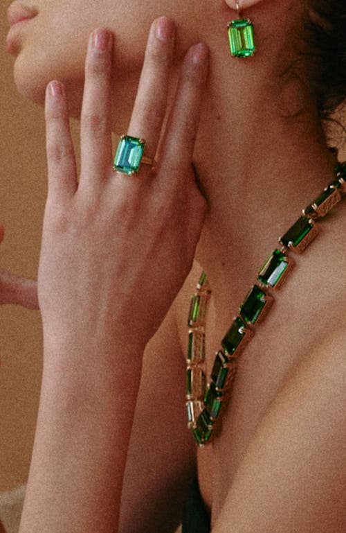 Rc Retro Chic Lime Glow Ring In Gold