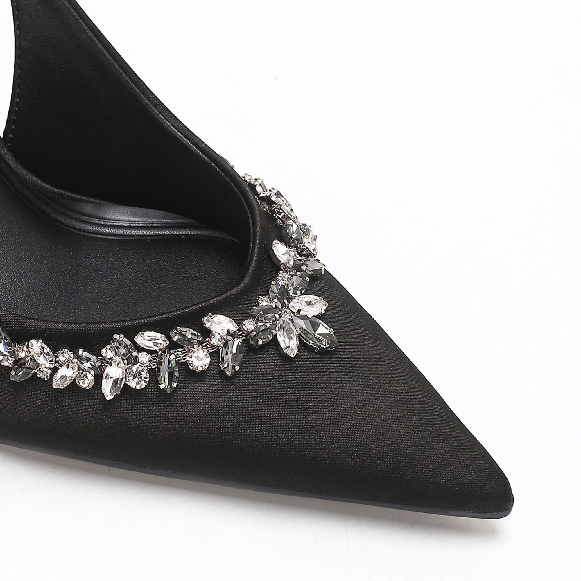 Cressida Crystal Heel, Alternate, color, Black