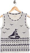 Lucky Brand Sailboat Cotton Blend Sweater Tank