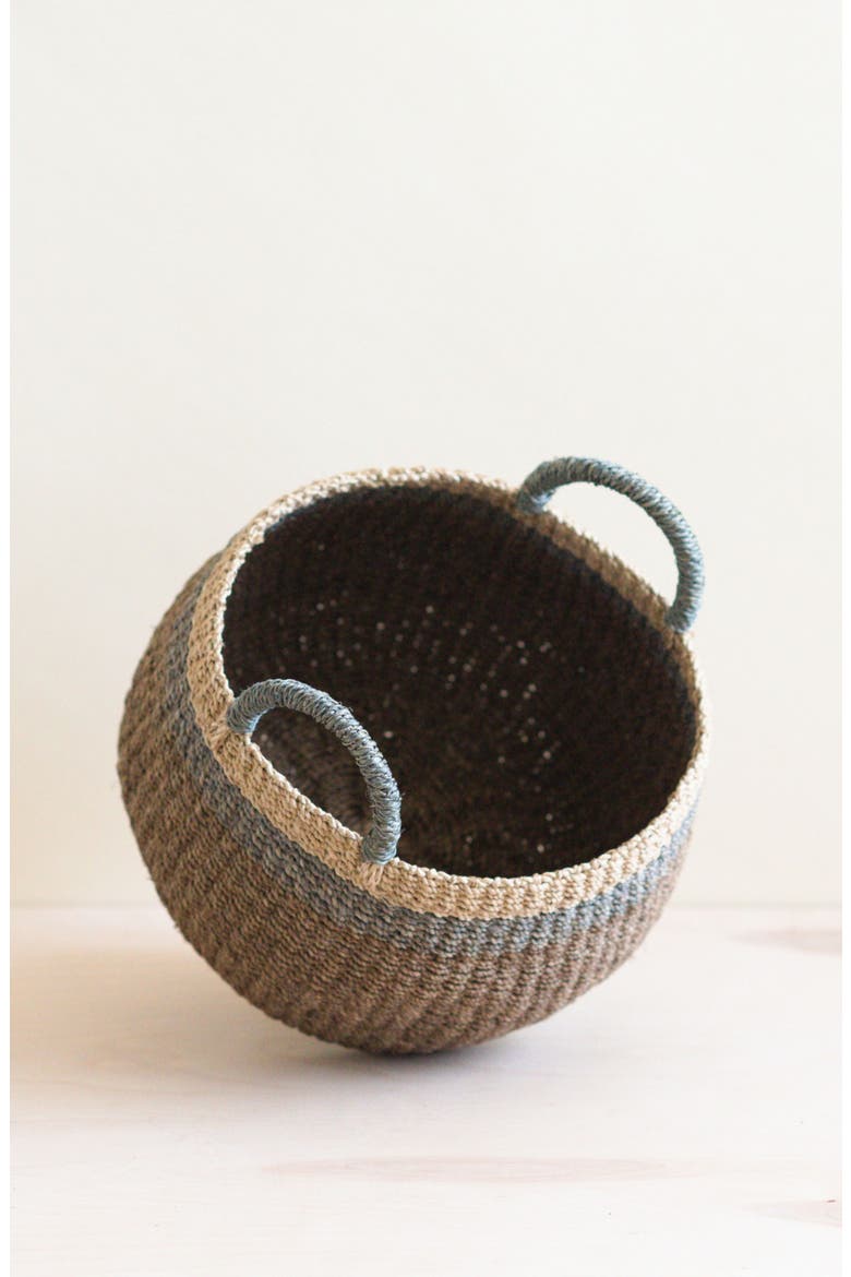 Tabletop Bulge Basket, Alternate, color, Brown