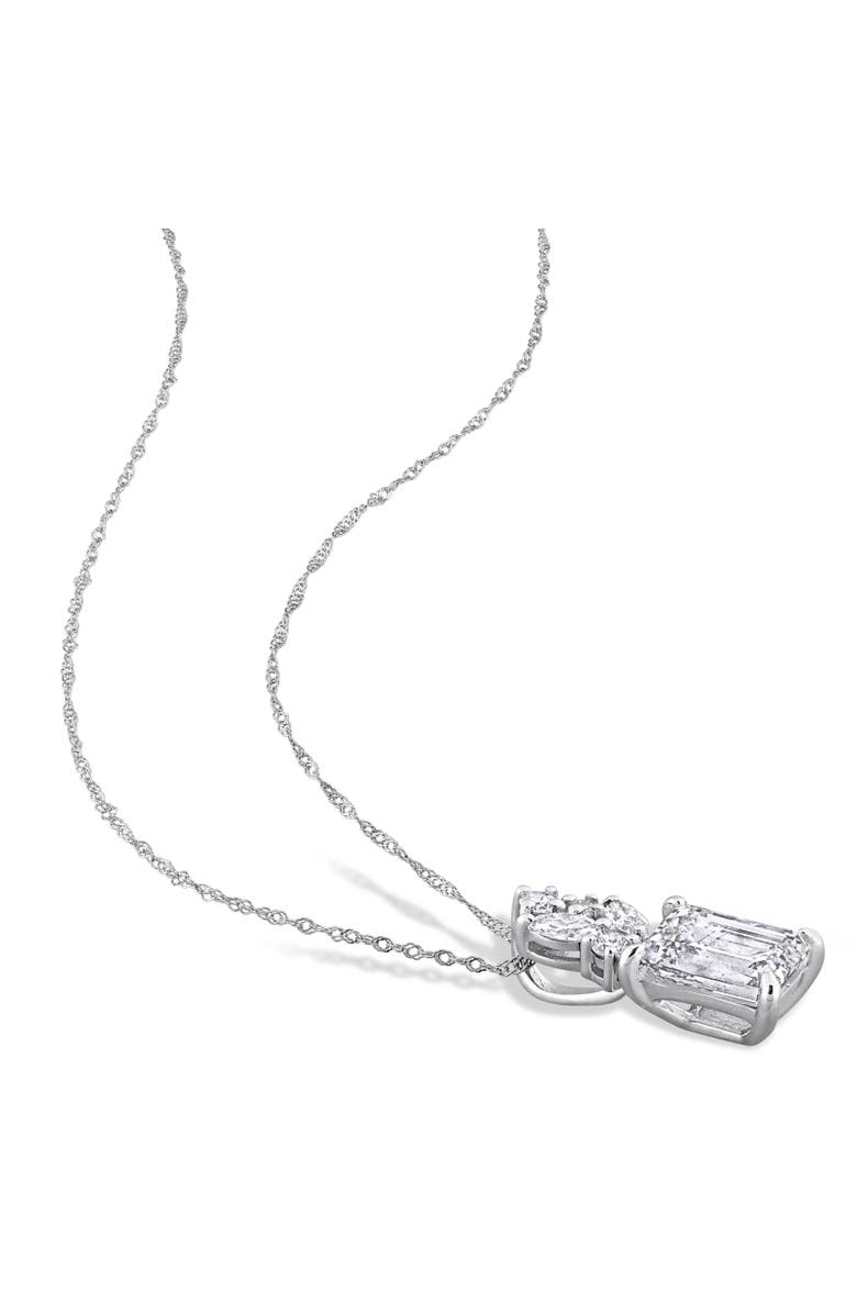 Julianna B. Lab-Grown Diamond Cluster Pendant Necklace 14k, Alternate, color, White Gold