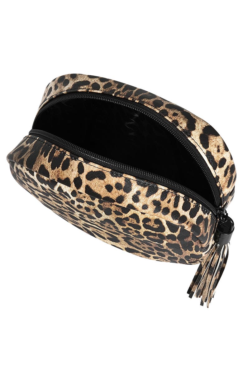 Rebecca Minkoff Cosmetics Case, Alternate, color, Leopard