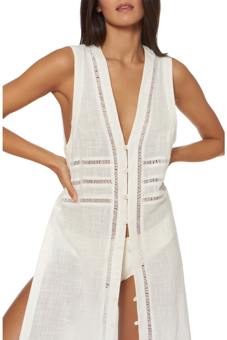Cover-Up Maxi Dress, Alternate, color, WHITE