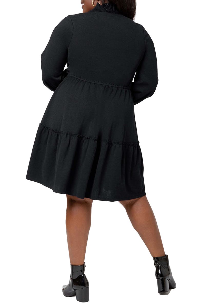 Leota Olive Mock Neck Long Sleeve Dress, Alternate, color, 