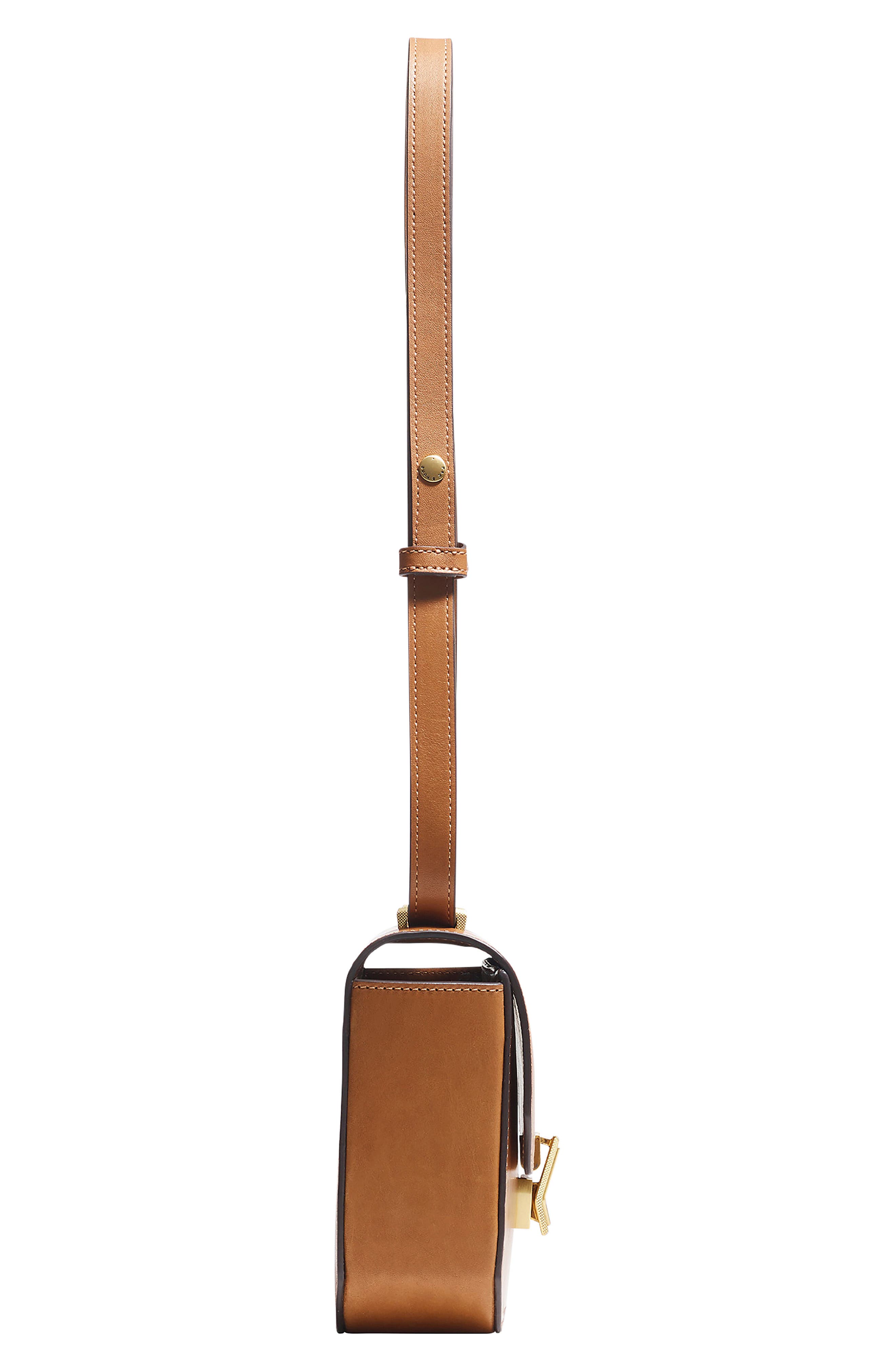 Small Max Leather Crossbody Bag, Alternate, color, TAN