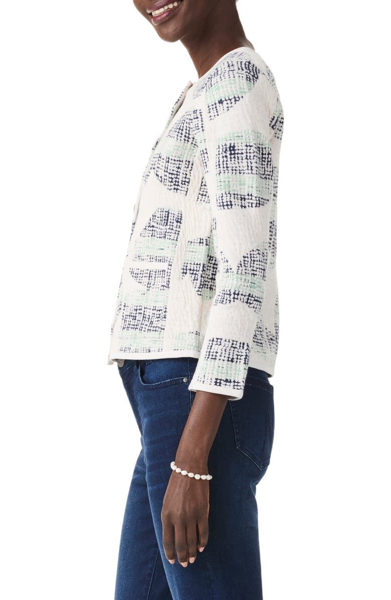 NIC+ZOE Circle Sequence Three-Quarter Sleeve Knit Jacket, Alternate, color,