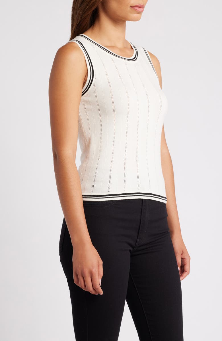 ZOE AND CLAIRE Pointelle Sweater Vest, Alternate, color, 