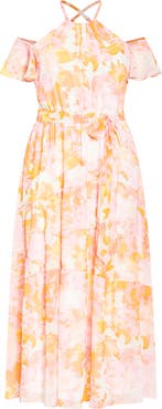 City Chic Vera Cold Shoulder Maxi Dress