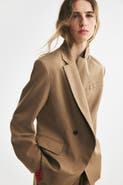 H&M Defined-Waist Double-Breasted Blazer