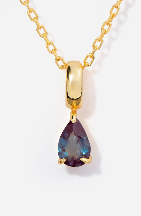 Birthstone Teardrop Necklace