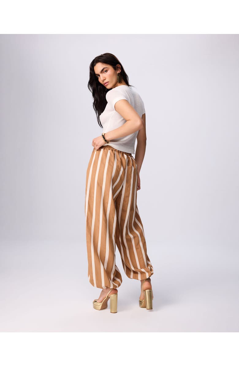 THEO The Label Ismene Stripe Harem Pant, Alternate, color, Cosmic Dust Stripe