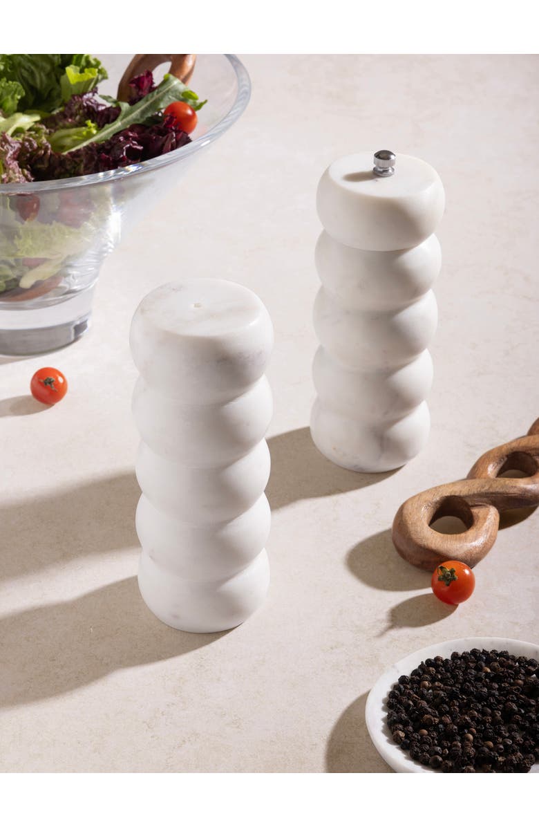 GAURI KOHLI Quinto Marble Salt & Pepper Set - Large, Alternate, color, Ivory White