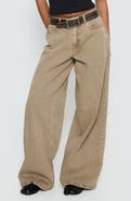 Princess Polly Naylor Mid Rise Wide Leg Jeans