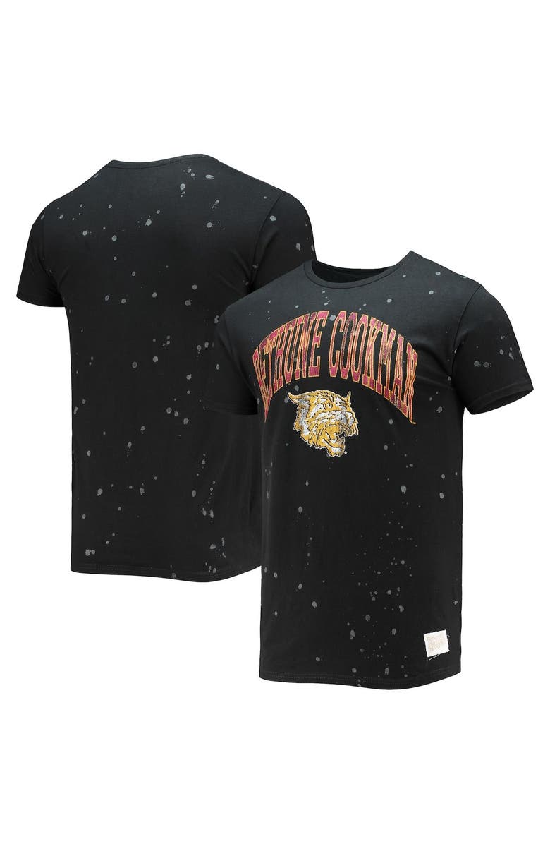 Retro Brand Men's Original Retro Brand Black Bethune-Cookman Wildcats Bleach Splatter T-Shirt, Main, color, Black
