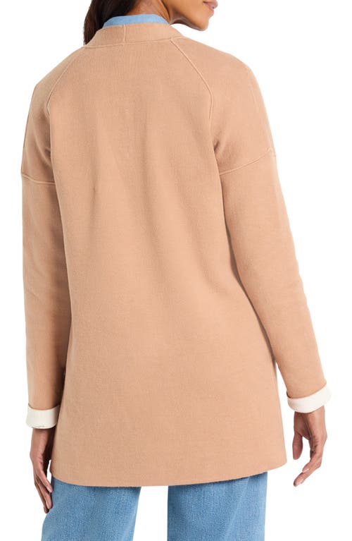 Nic + Zoe Sunset Breeze Reversible Knit Jacket In Burro