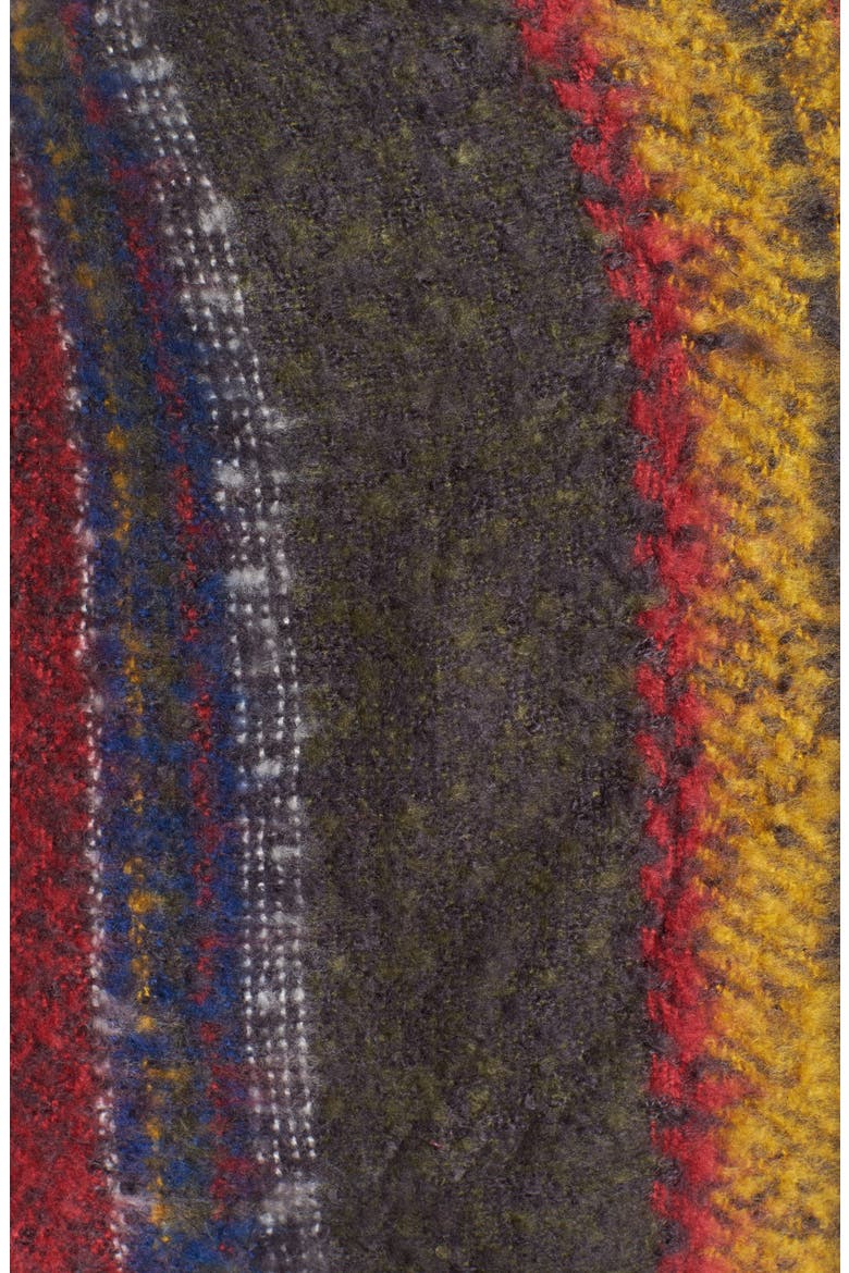 Brushed Stripe Blanket Wrap, Alternate, color, OLIVE COMBO