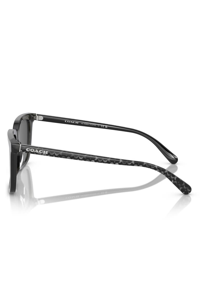 COACH 54mm Square Sunglasses, Alternate, color, Dark Grey / Grey Solid