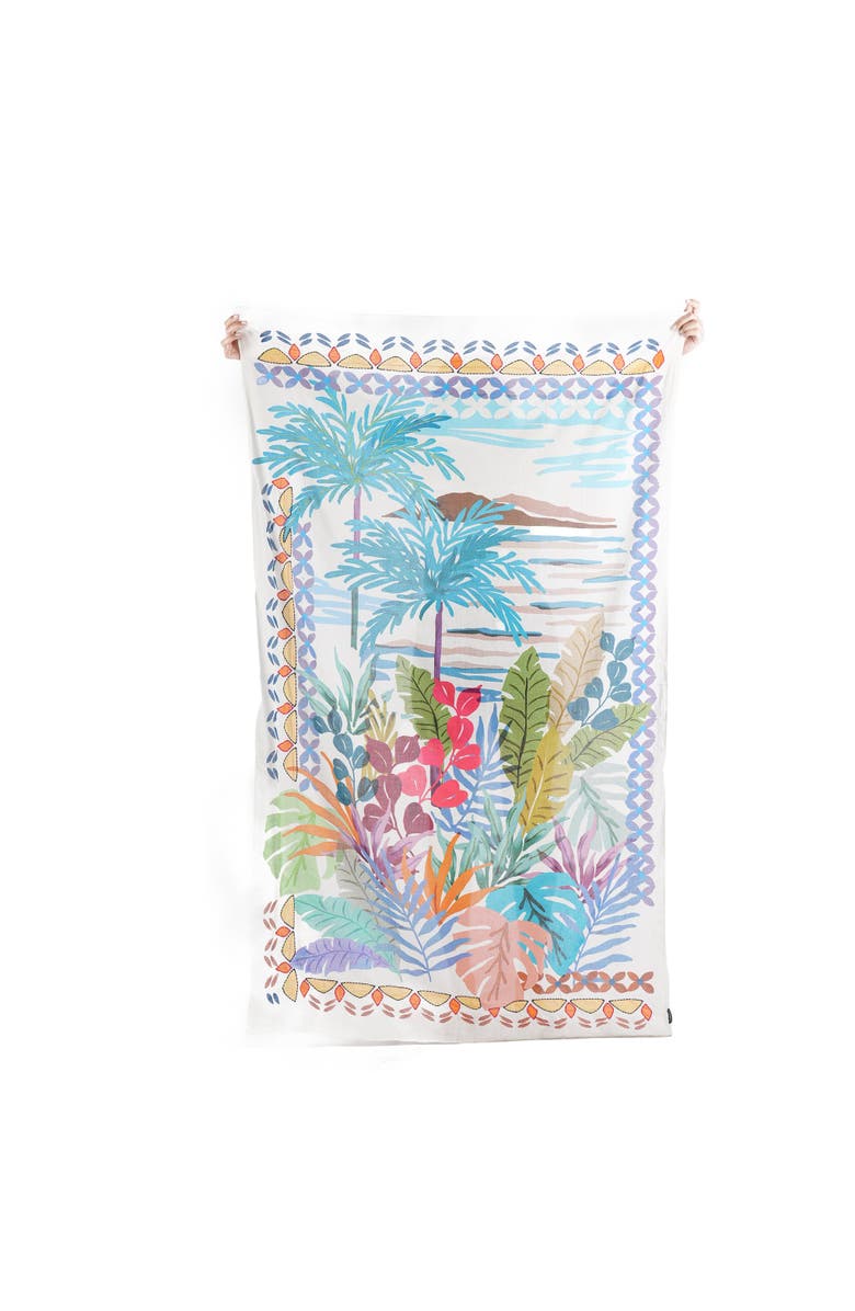Vismaya Tropical Canopy Scarf, Main, color, Blue