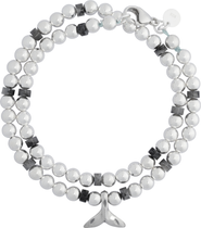 Emma Rae Women's Sterling Silver & Gemstone Double-Wrap Bracelet