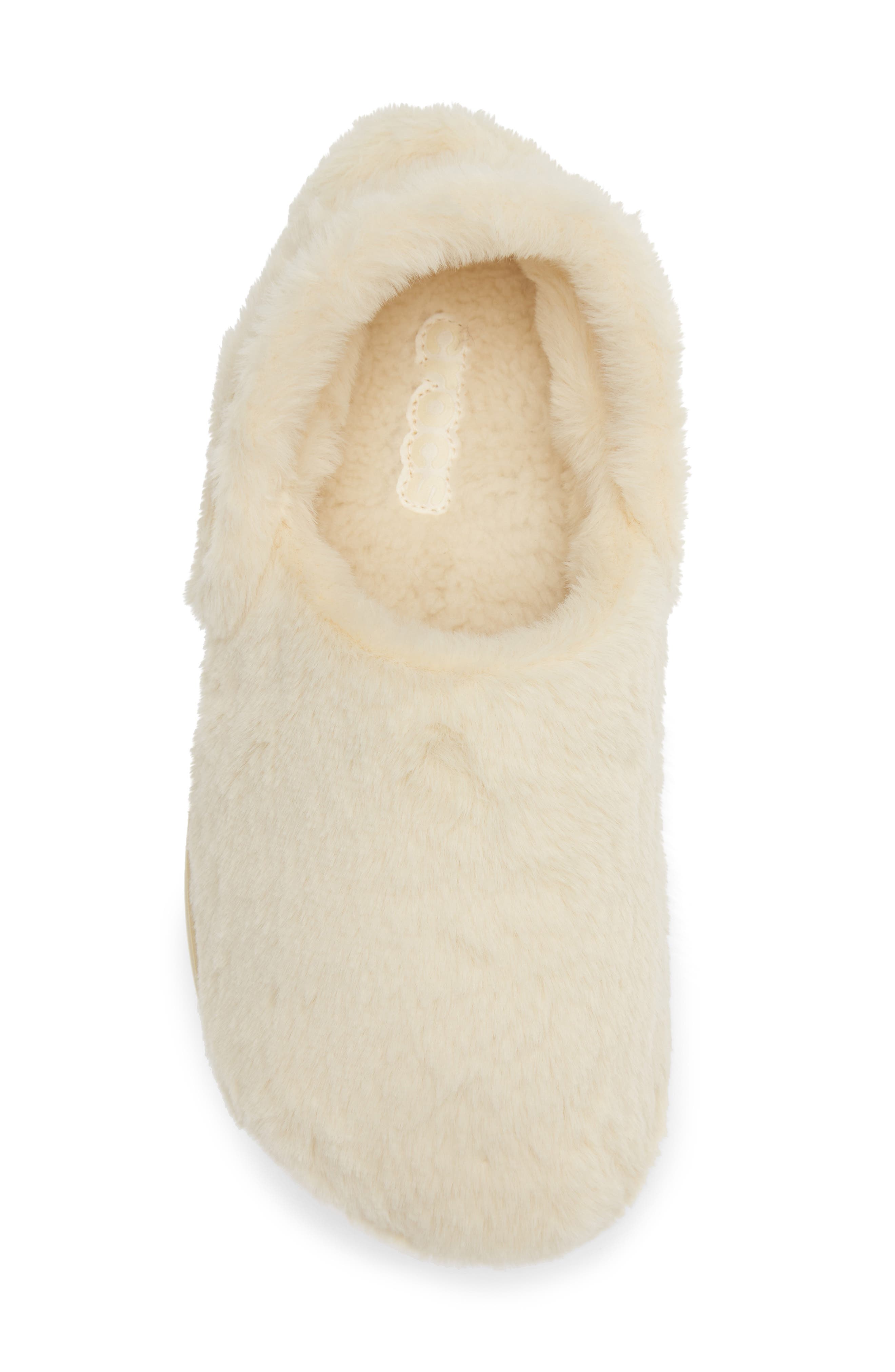 Classic Unfurgettable Faux Fur Clog, Alternate, color, VANILLA