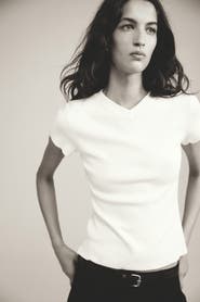 H&M Fine-Knit Viscose-Blend T-Shirt