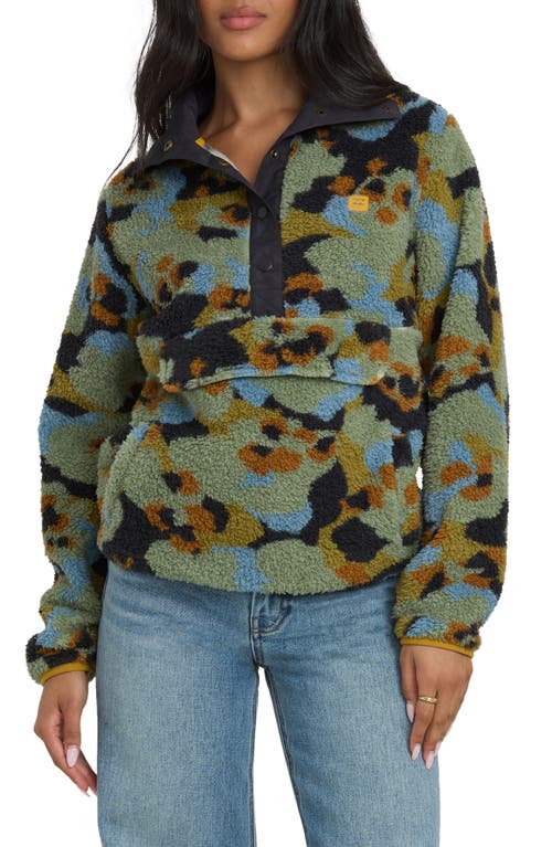 Billabong Switchback Fleece Pullover In Green