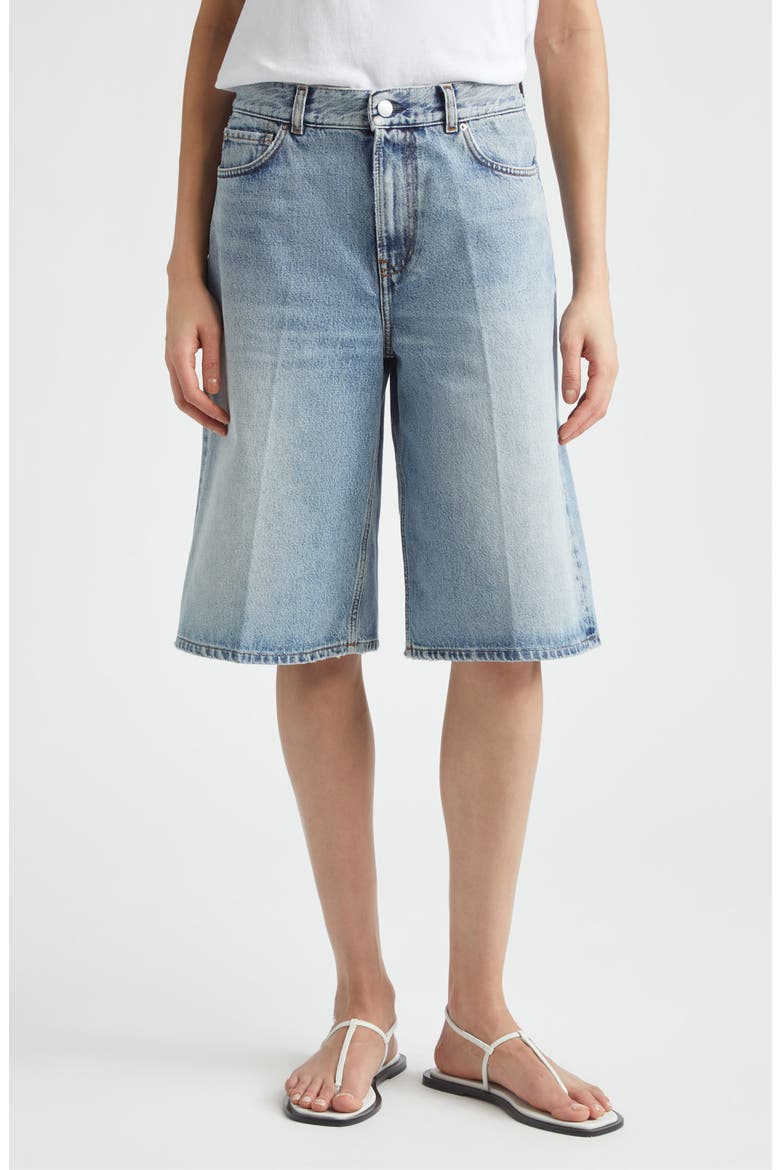 Organic Cotton Denim Bermuda Shorts, Main, color, TRUE VINTAGE