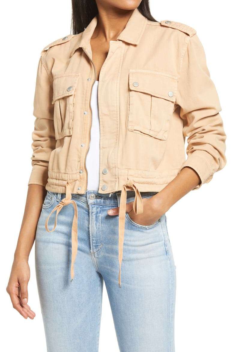 Twill Utility Jacket, Main, color, SUN BURN