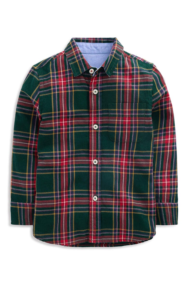 Kids' Cosy Check Cotton Shirt, Main, color, NAVY CHECK