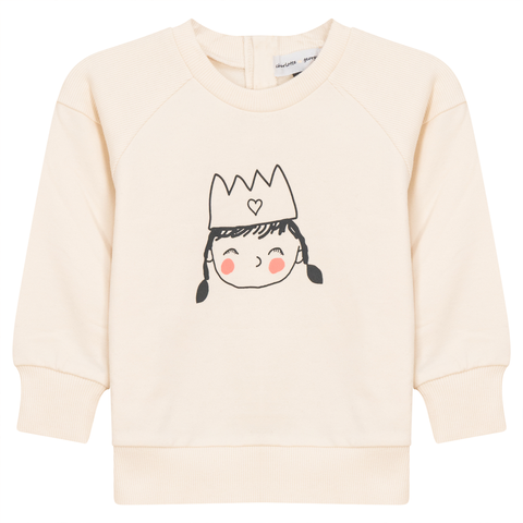 Girl French Fleece Crown Print Sweatshirt (Toddler, Little Kid & Big Kid)