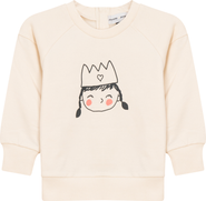 Charlotte & George Girl French Fleece Crown Print Sweatshirt