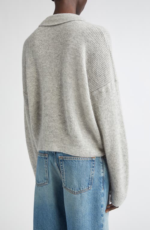 Haikure Vicky Alpaca & Wool Blend Rib Polo In Gray