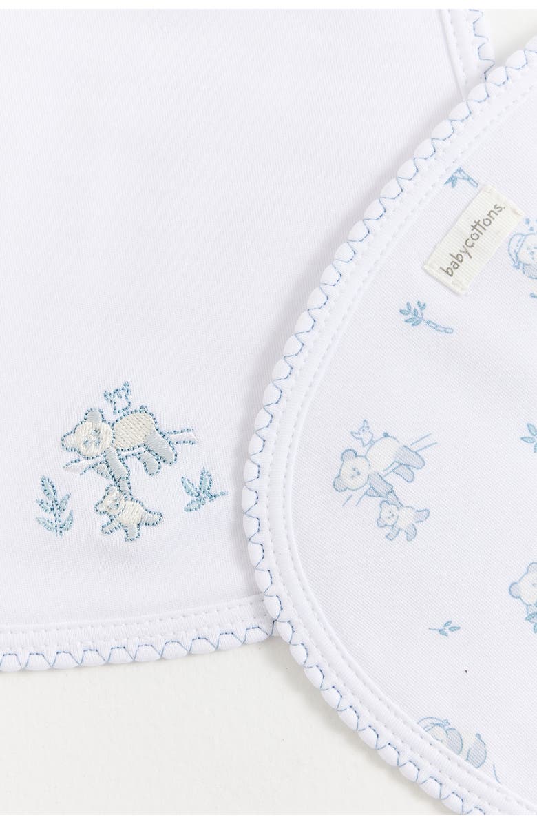 Babycottons Little Panda Curve Burps 2-Pack, Alternate, color, Grey