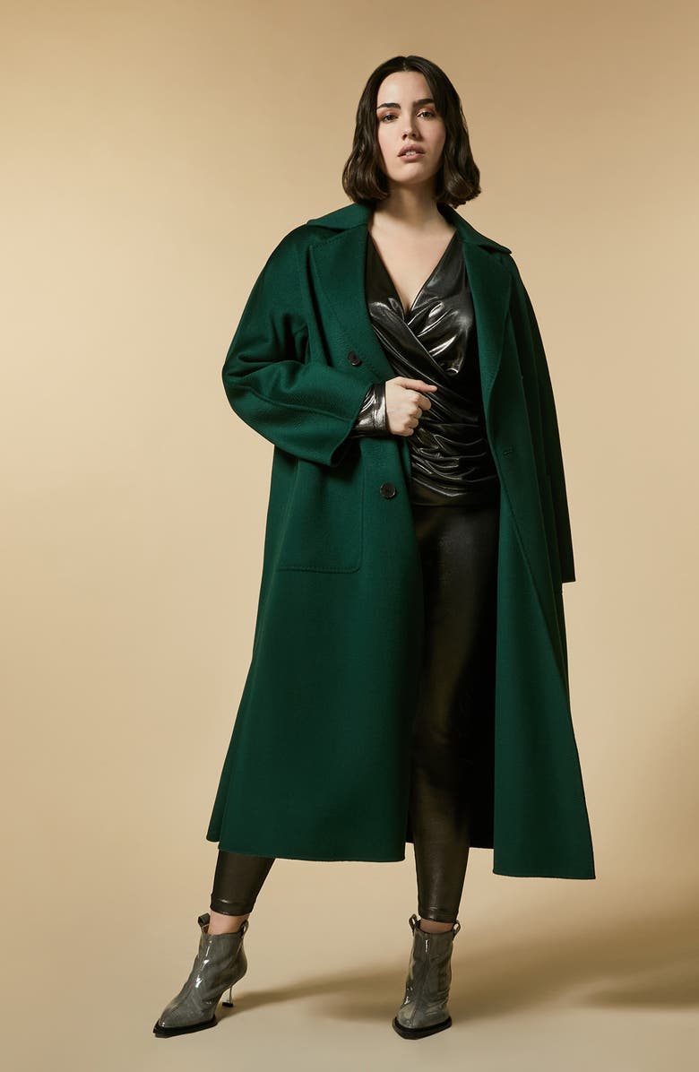 Marina Rinaldi Tamburo Wool Coat, Alternate, color,