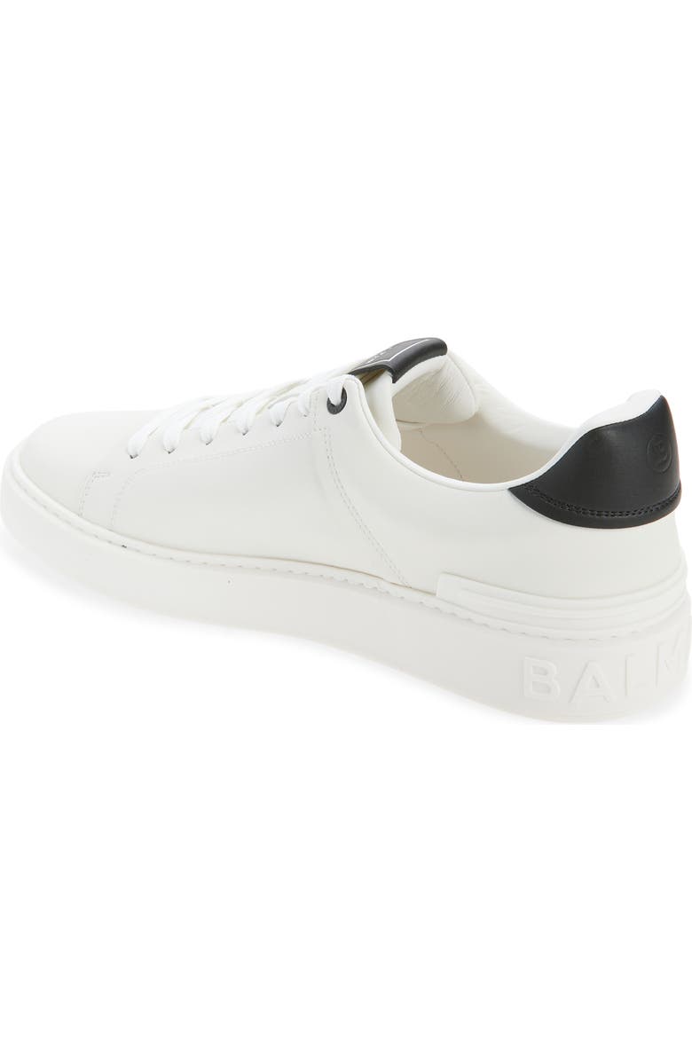 Balmain B-Court Trainer, Alternate, color, White/ Black