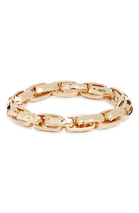 Hammered Link Stretch Bracelet